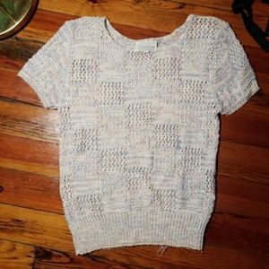 Pastel Knitted Jewel Neck Top